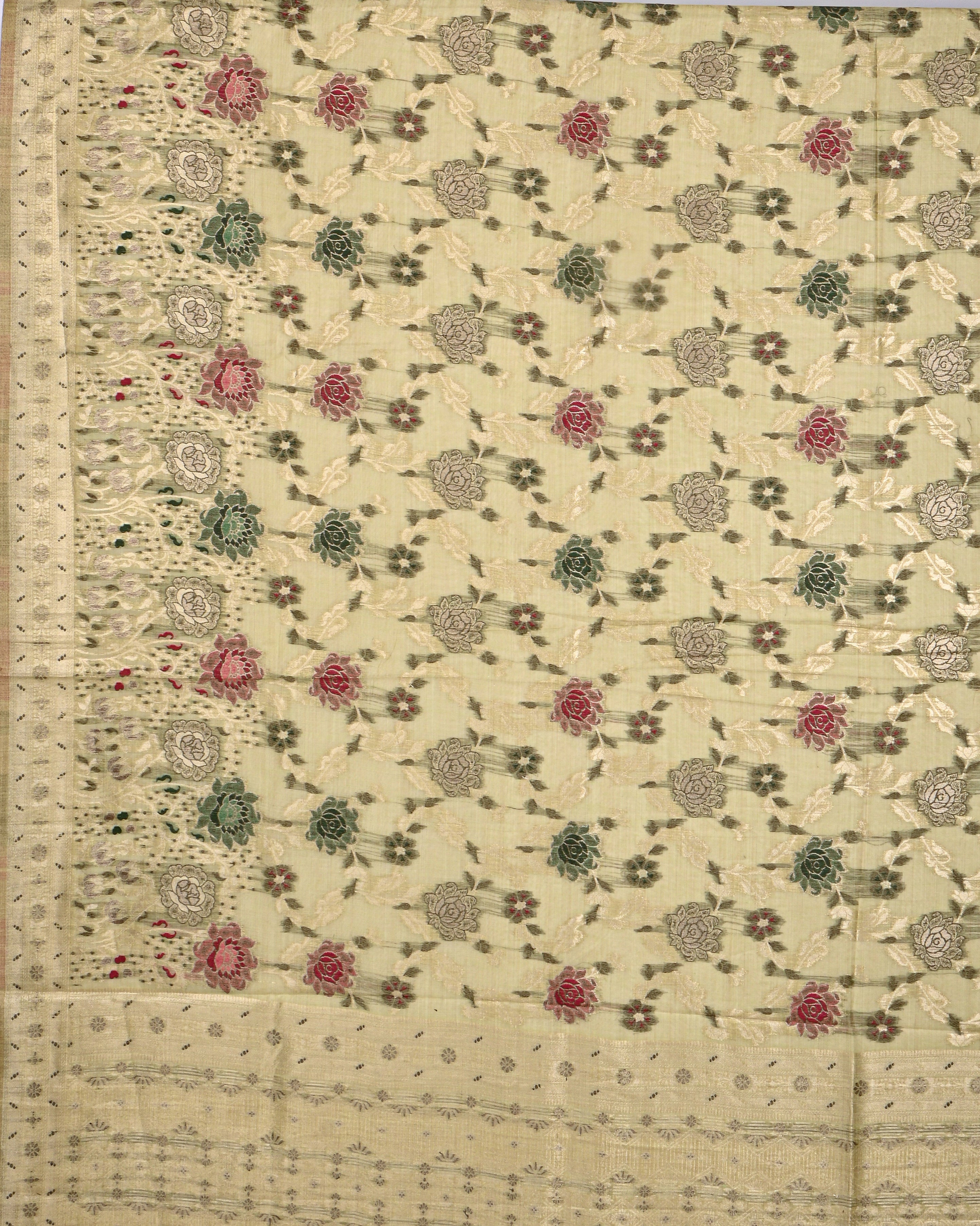 Green color Chanderi Saree