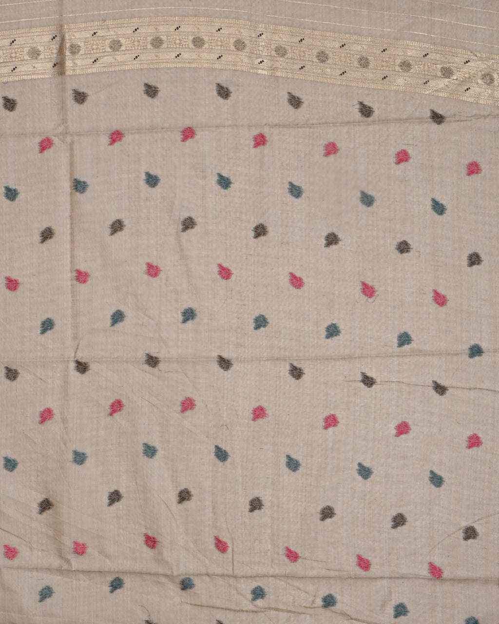 Off White color Chanderi Saree