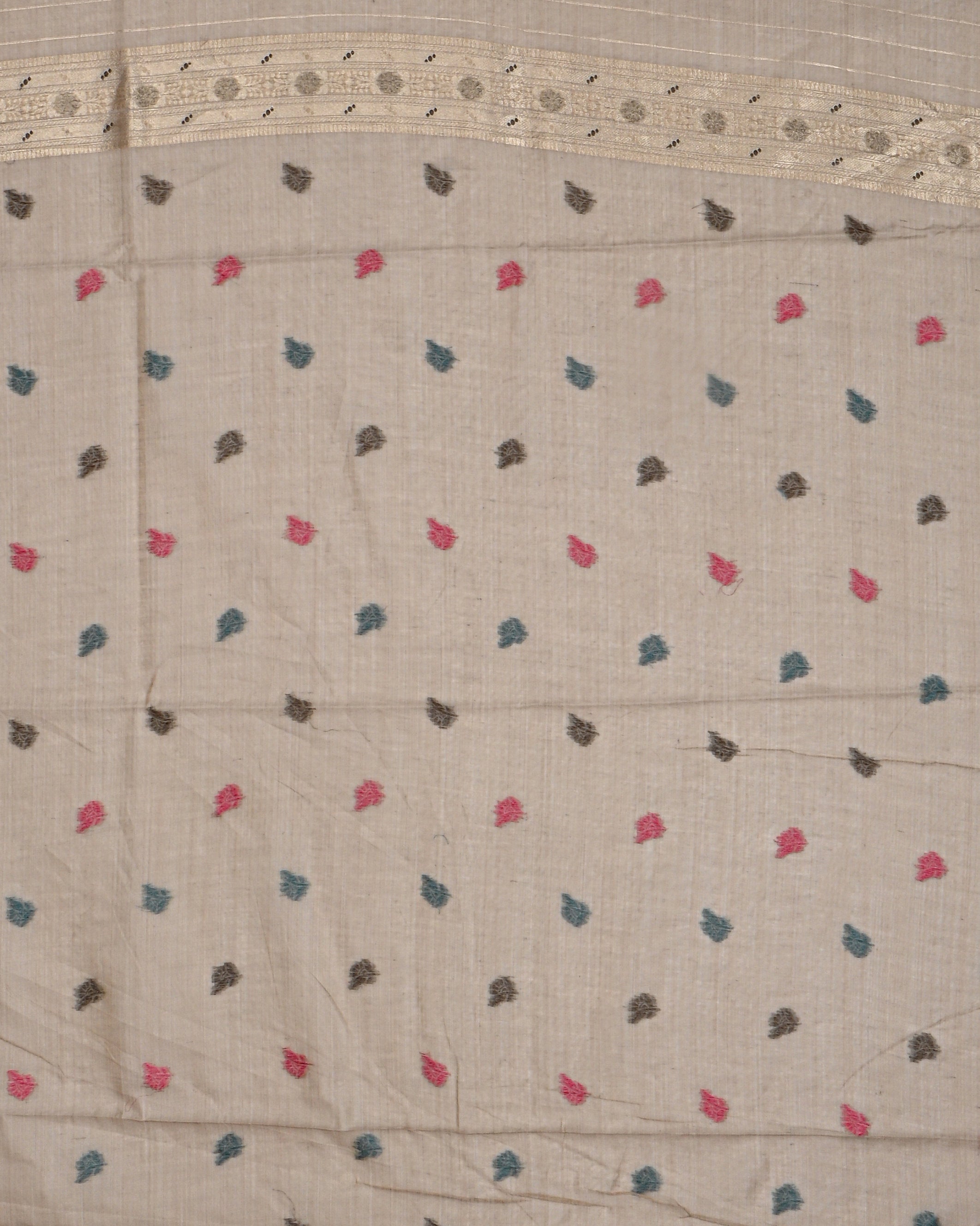 Off White color Chanderi Saree