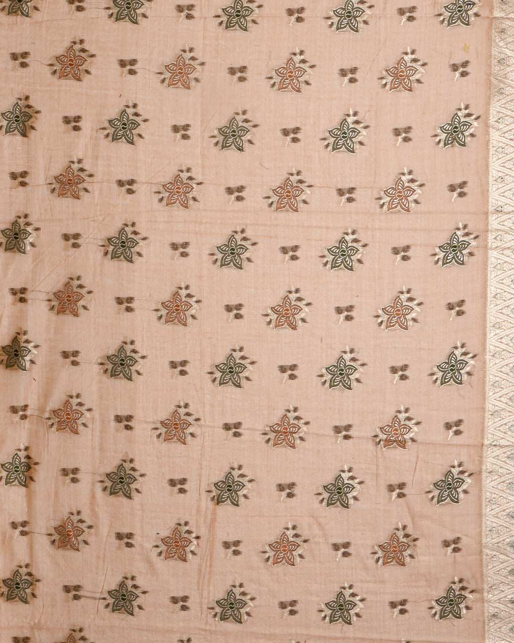 Orange color Chanderi Saree