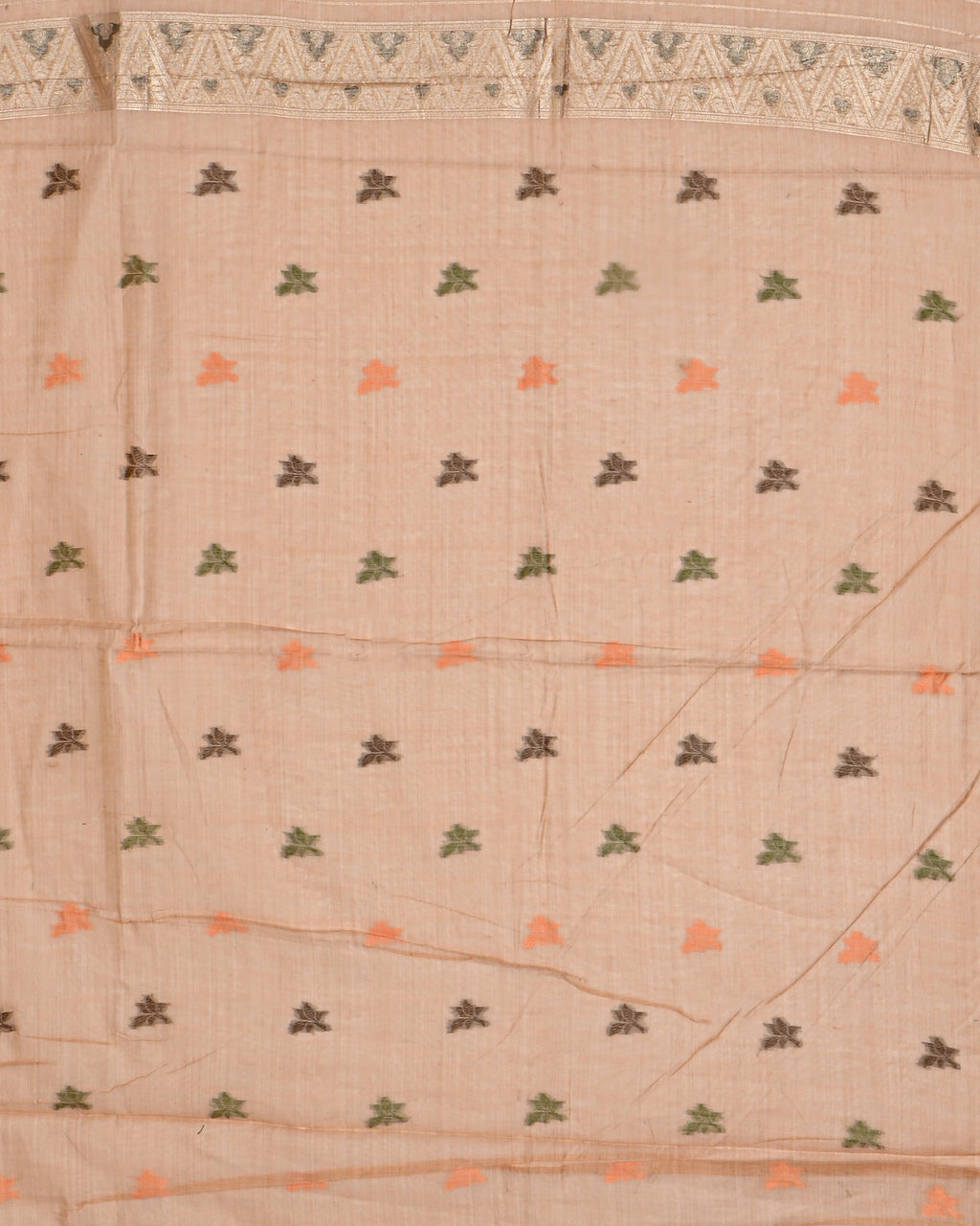 Orange color Chanderi Saree