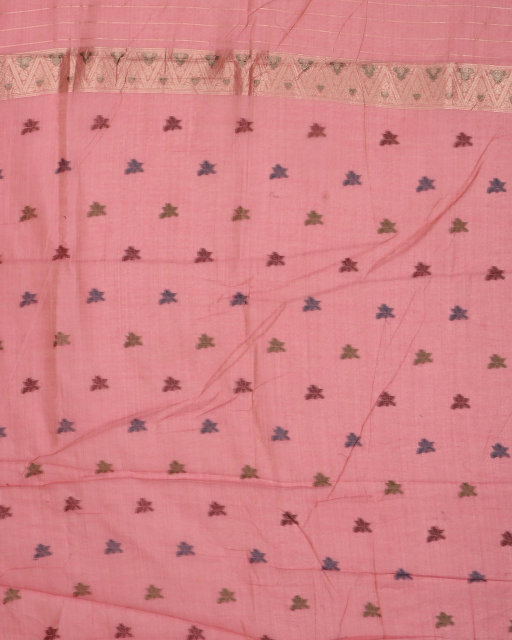 Pink color Chanderi Saree