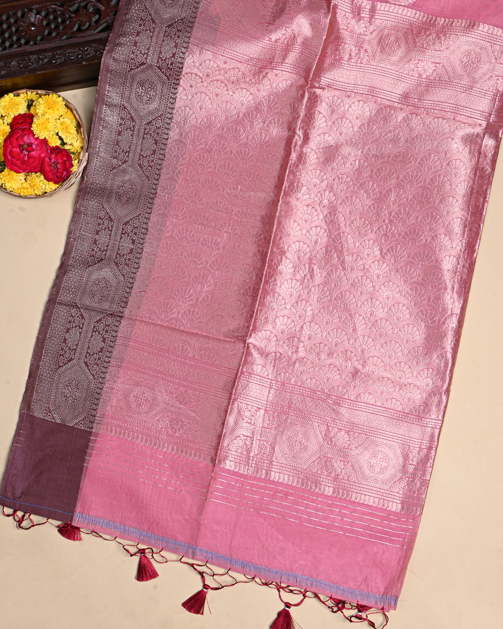 Pink Color Silk Saree
