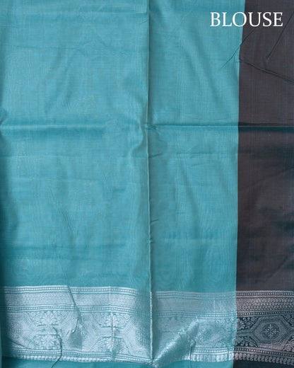 Ferozi Color Silk Saree