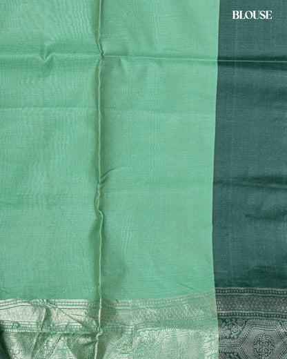 Ferozi Color Silk Saree
