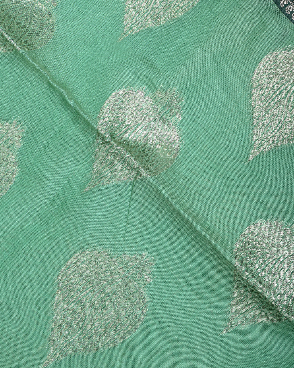 Ferozi Color Silk Saree