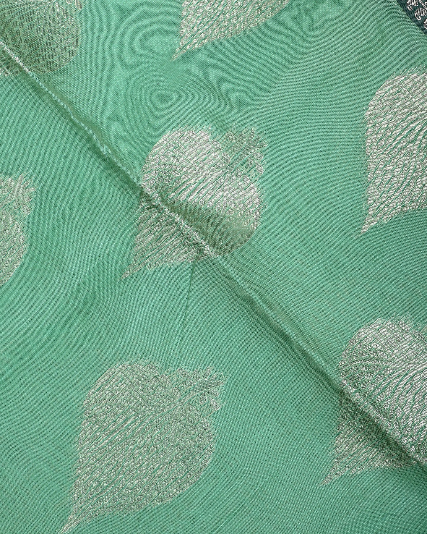 Ferozi Color Silk Saree