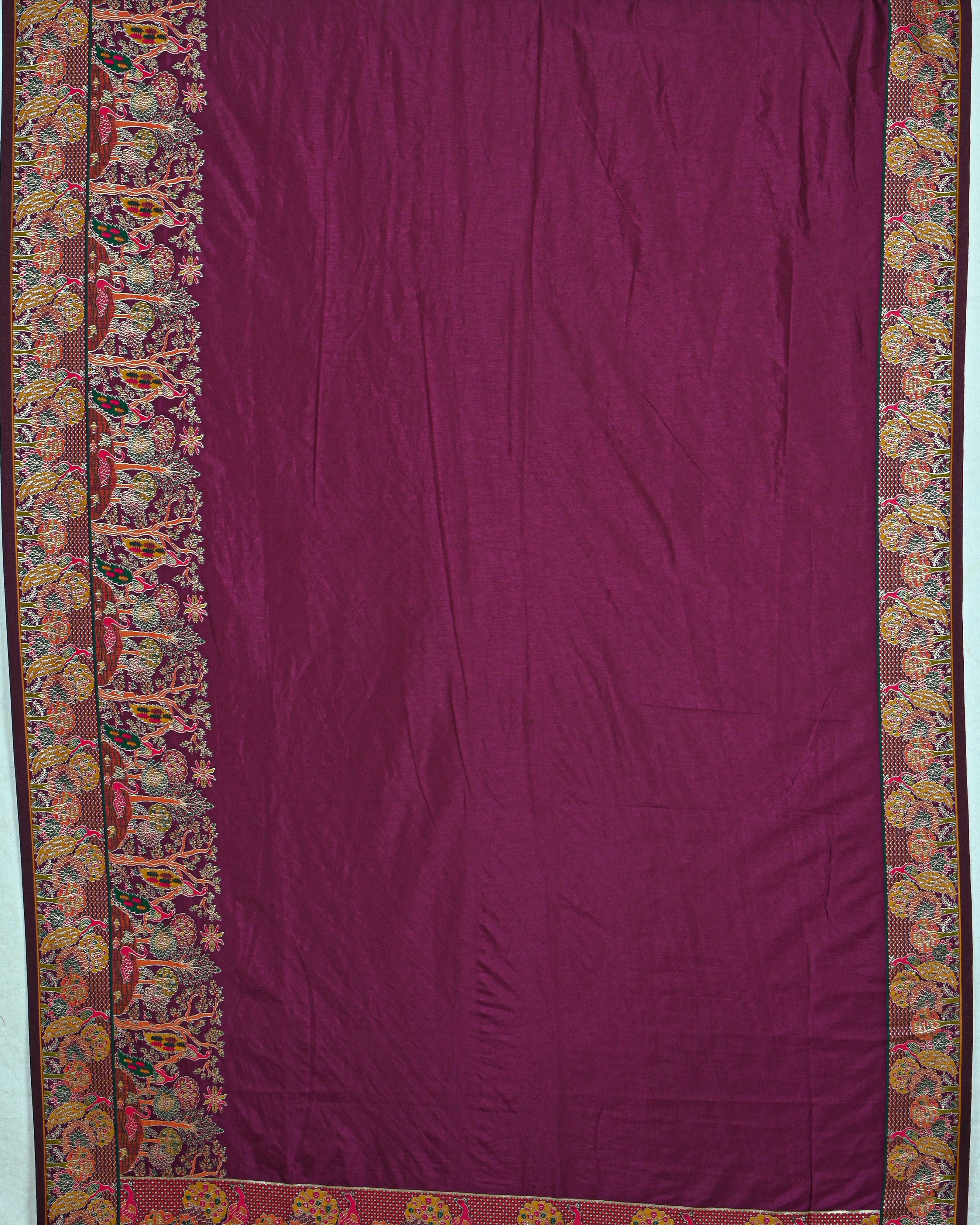Purple color Silk Saree