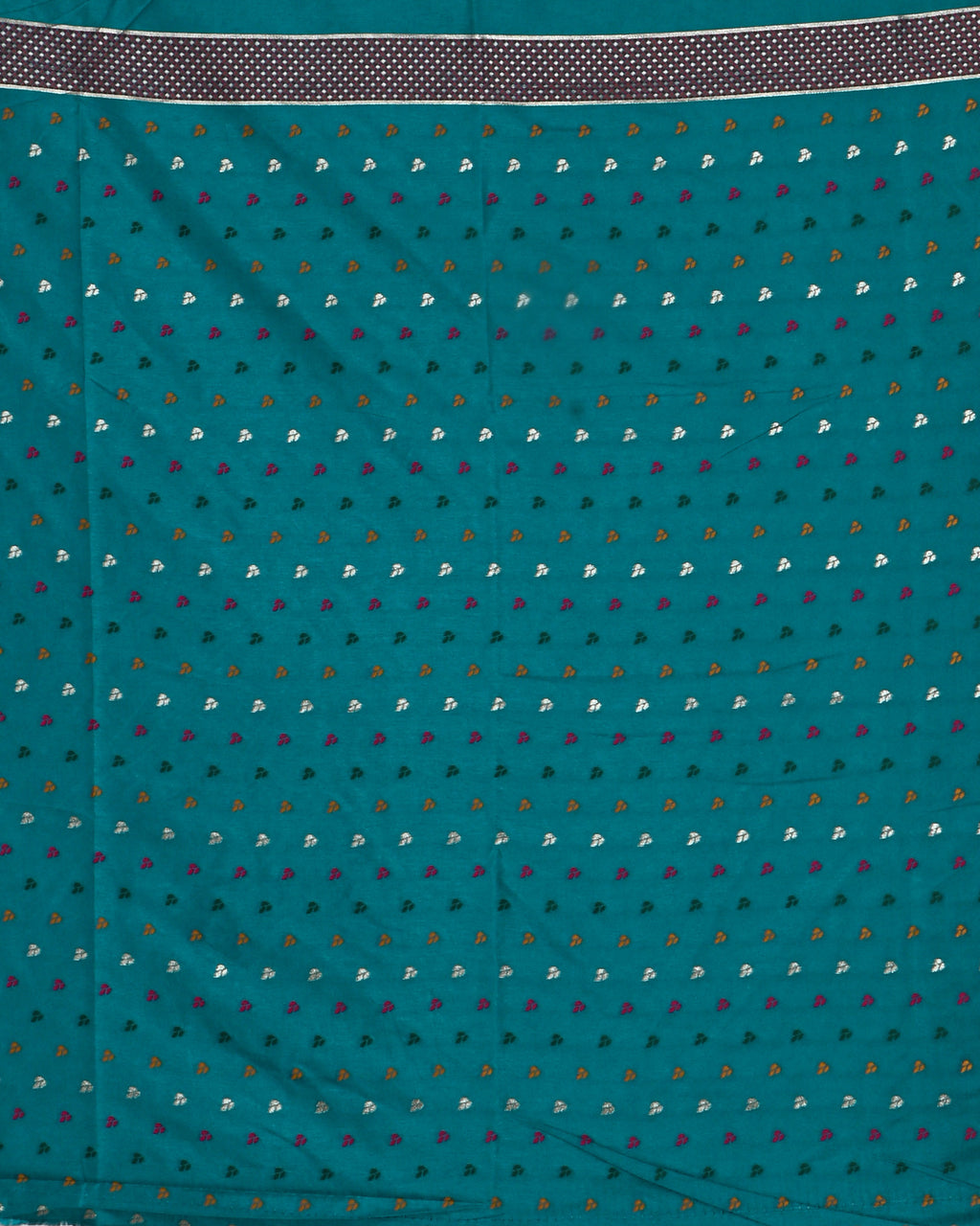 Ferozi color Silk Saree