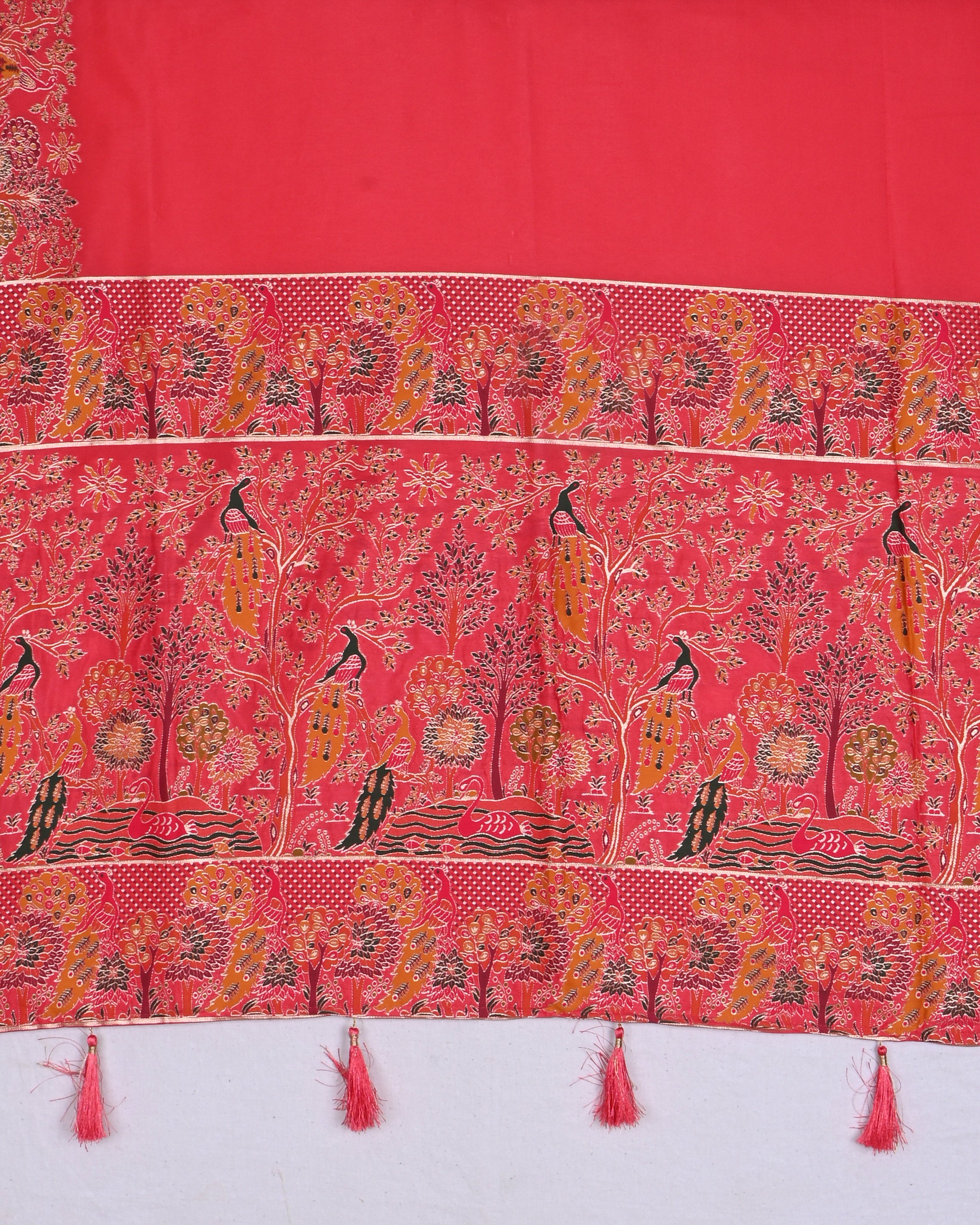 Pink color Silk Saree