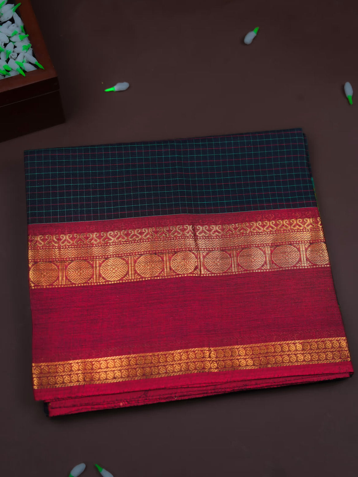 Black Color Cotton Saree