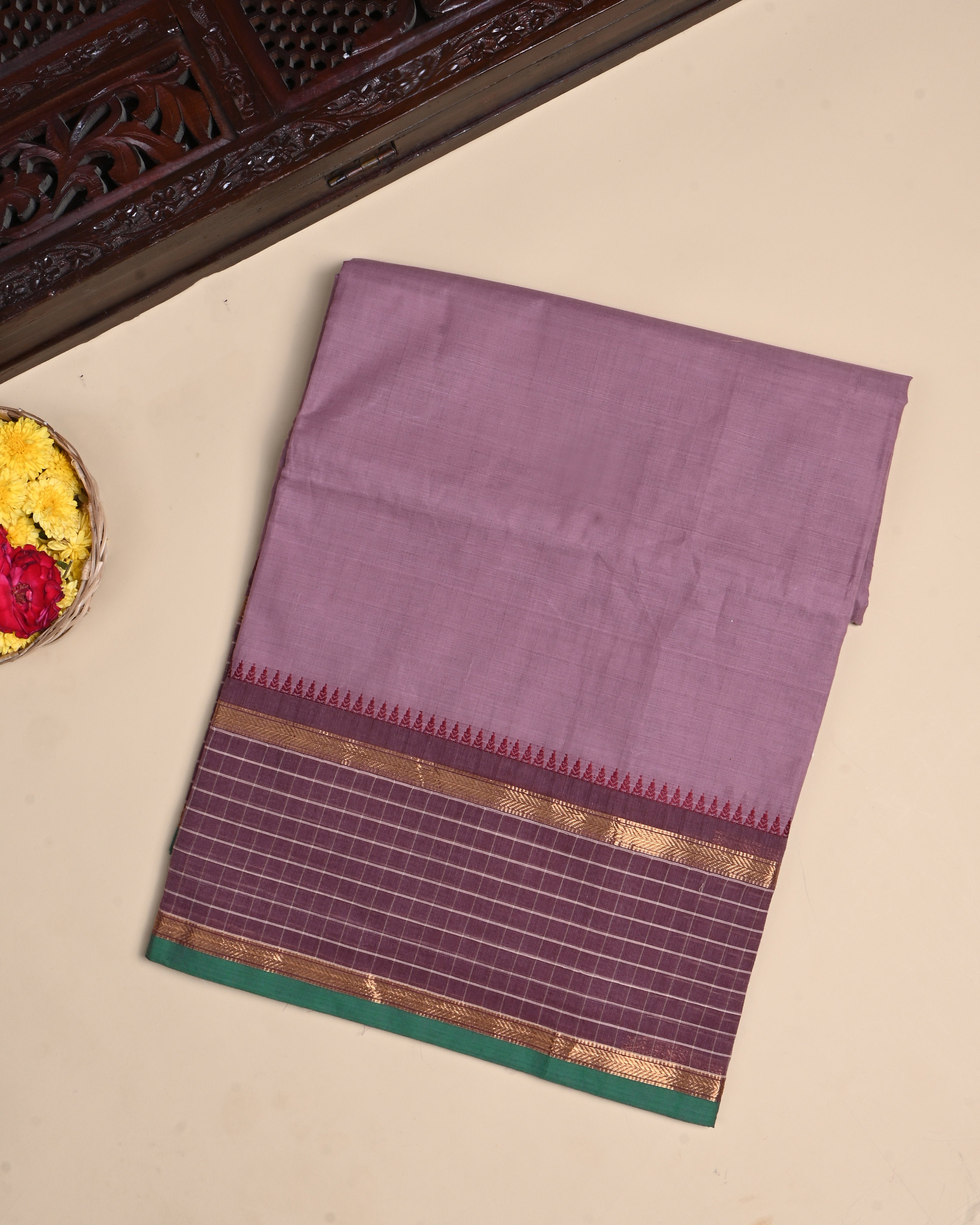 Pink Color Cotton Saree