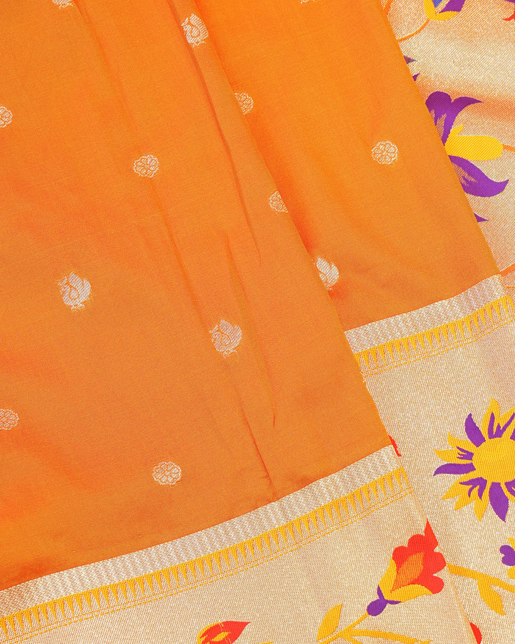 Yellow color Silk Saree