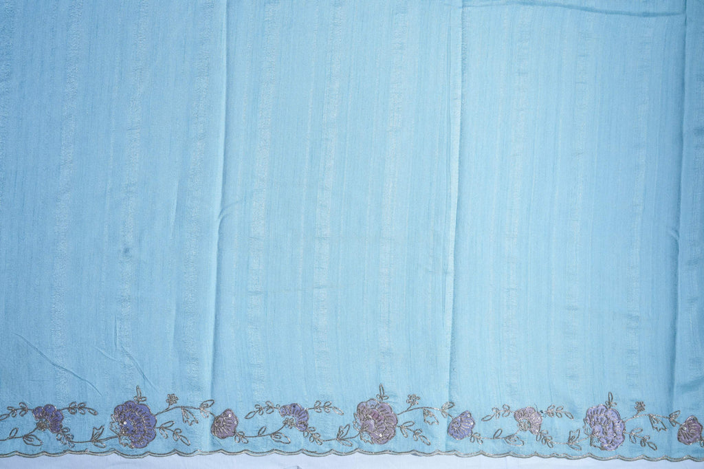 Ferozi Embroidery Tussar Saree