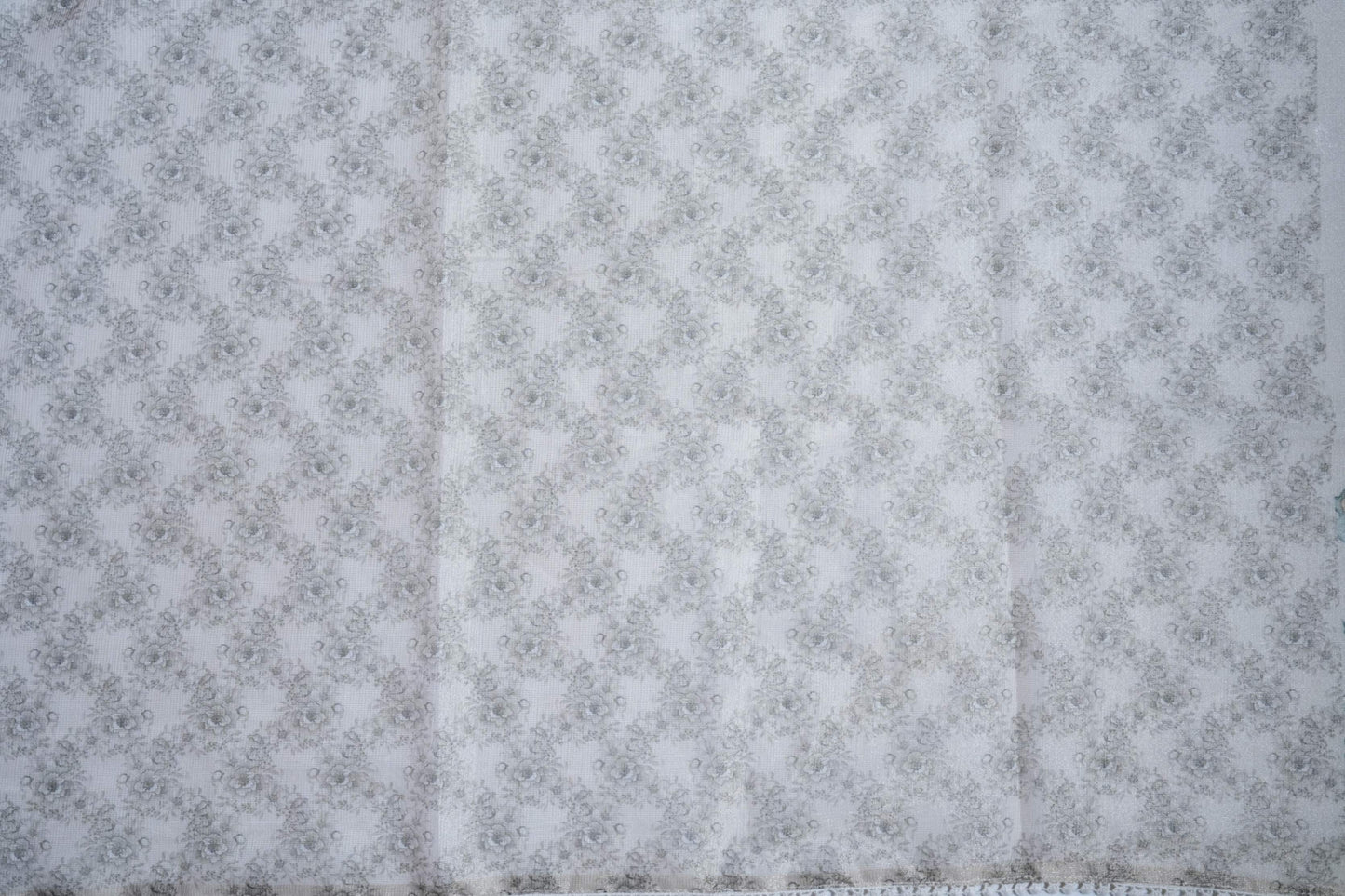 Gold Printed Embroidery Tissue Saree