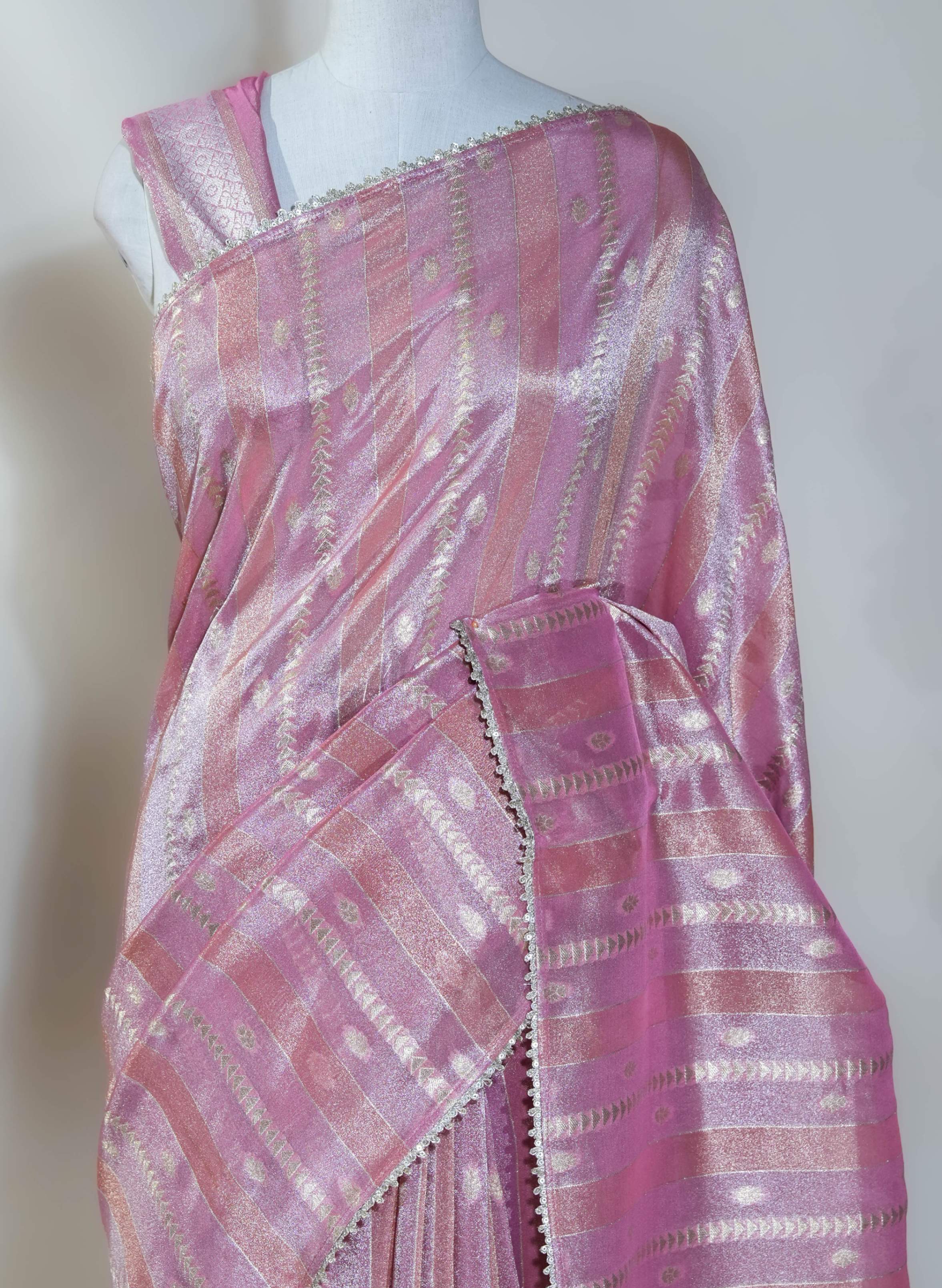 Multicolor Banarasi Tissue Saree