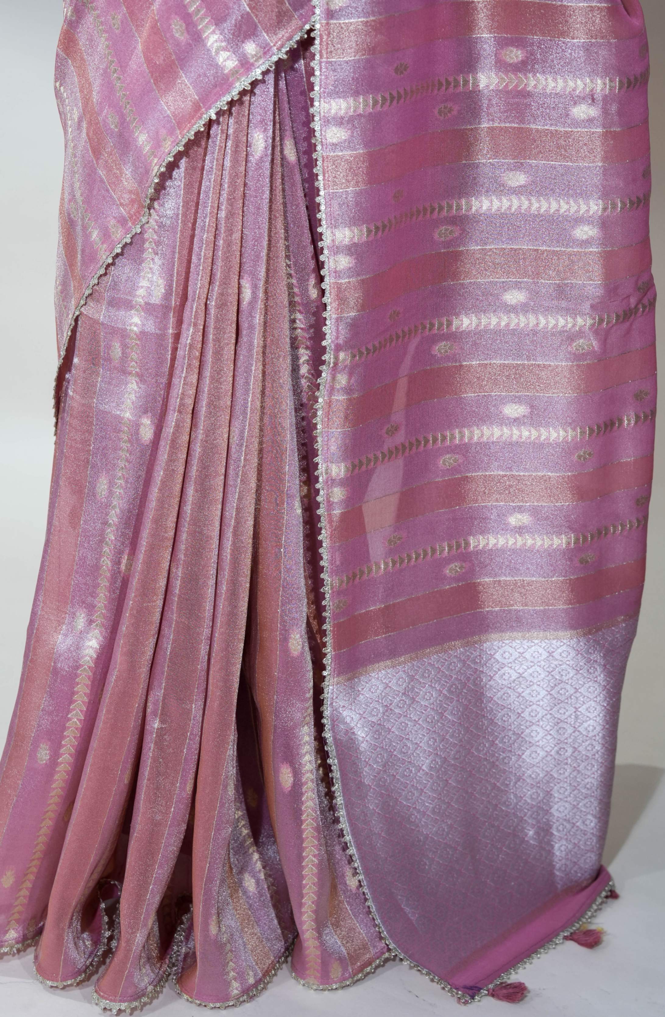 Multicolor Banarasi Tissue Saree