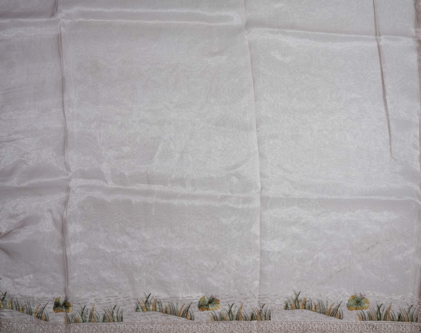 Pastel Embroidery Organza Saree