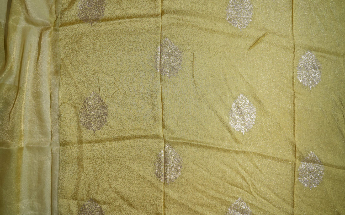 Gold Embroidery Tissue Saree
