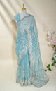 Ferozi Embroidery Organza Saree