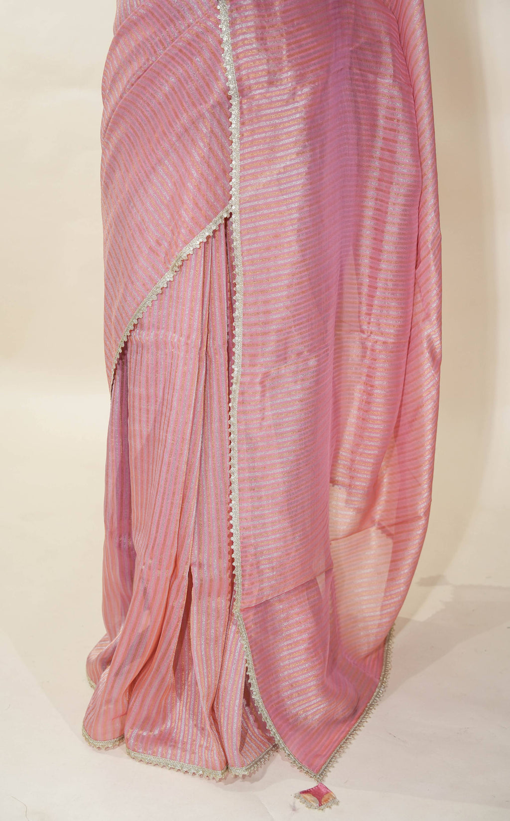 Pink Banarasi Organza Saree