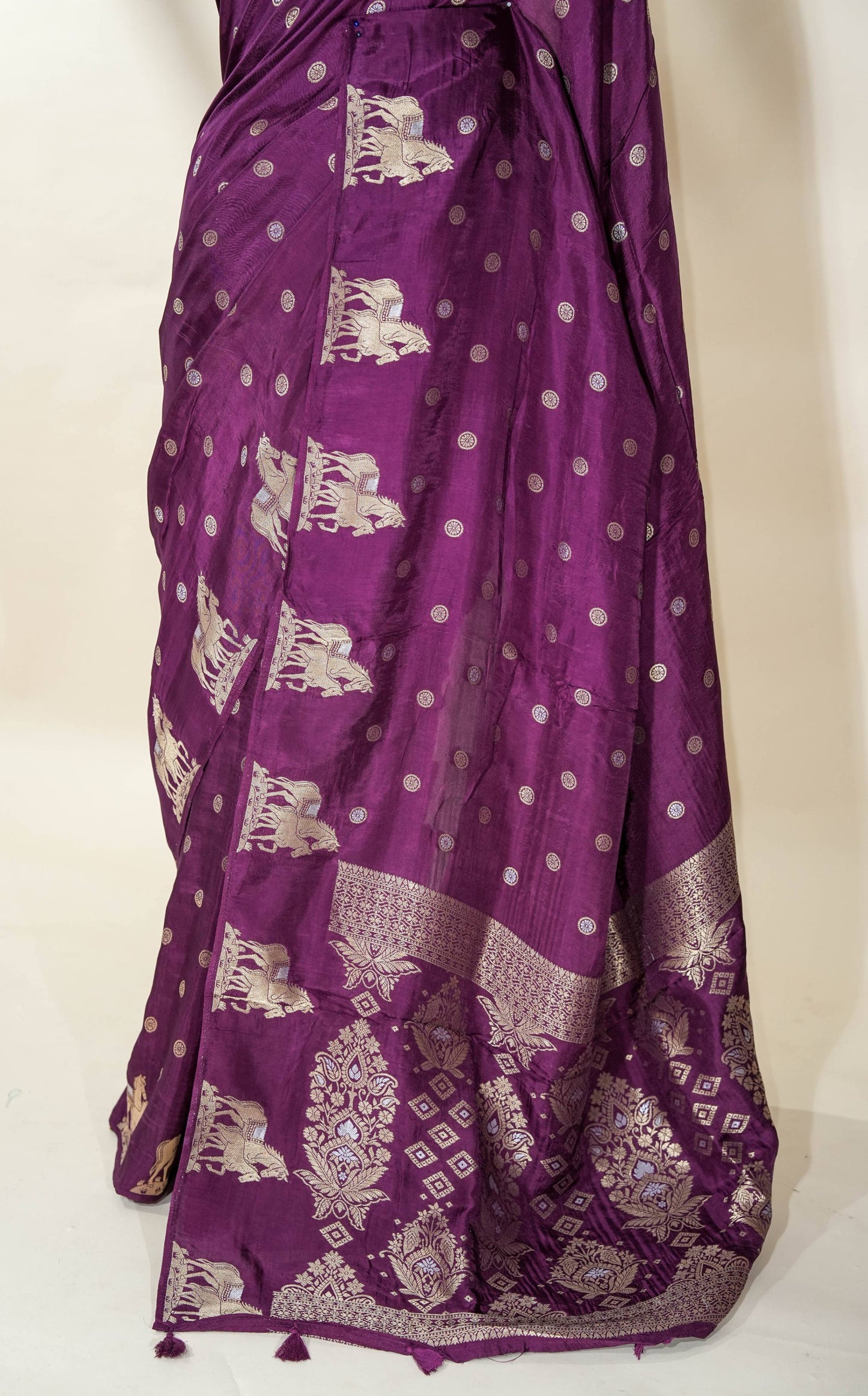 Purple Banarasi Tissue Saree