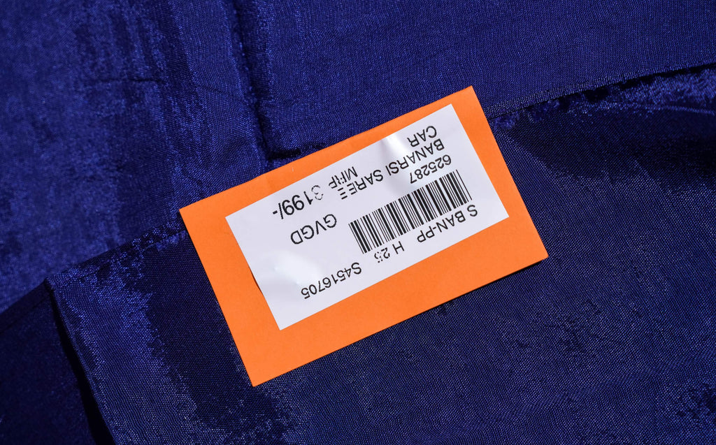 Navy Blue Banarasi Silk Saree