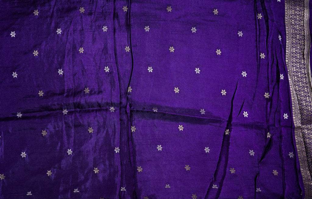 Purple Banarasi Silk Saree