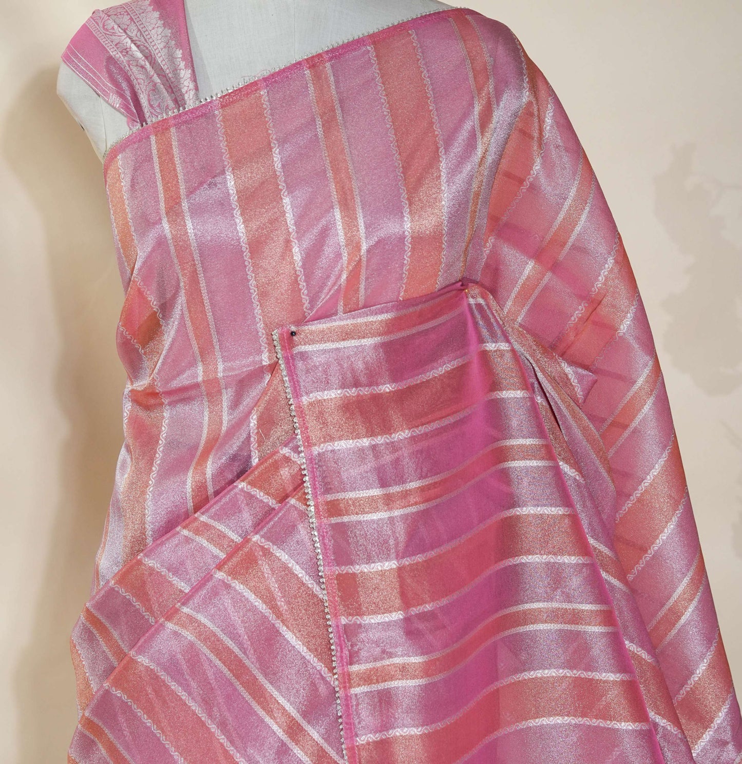 Multicolour Banarasi Tissue Saree