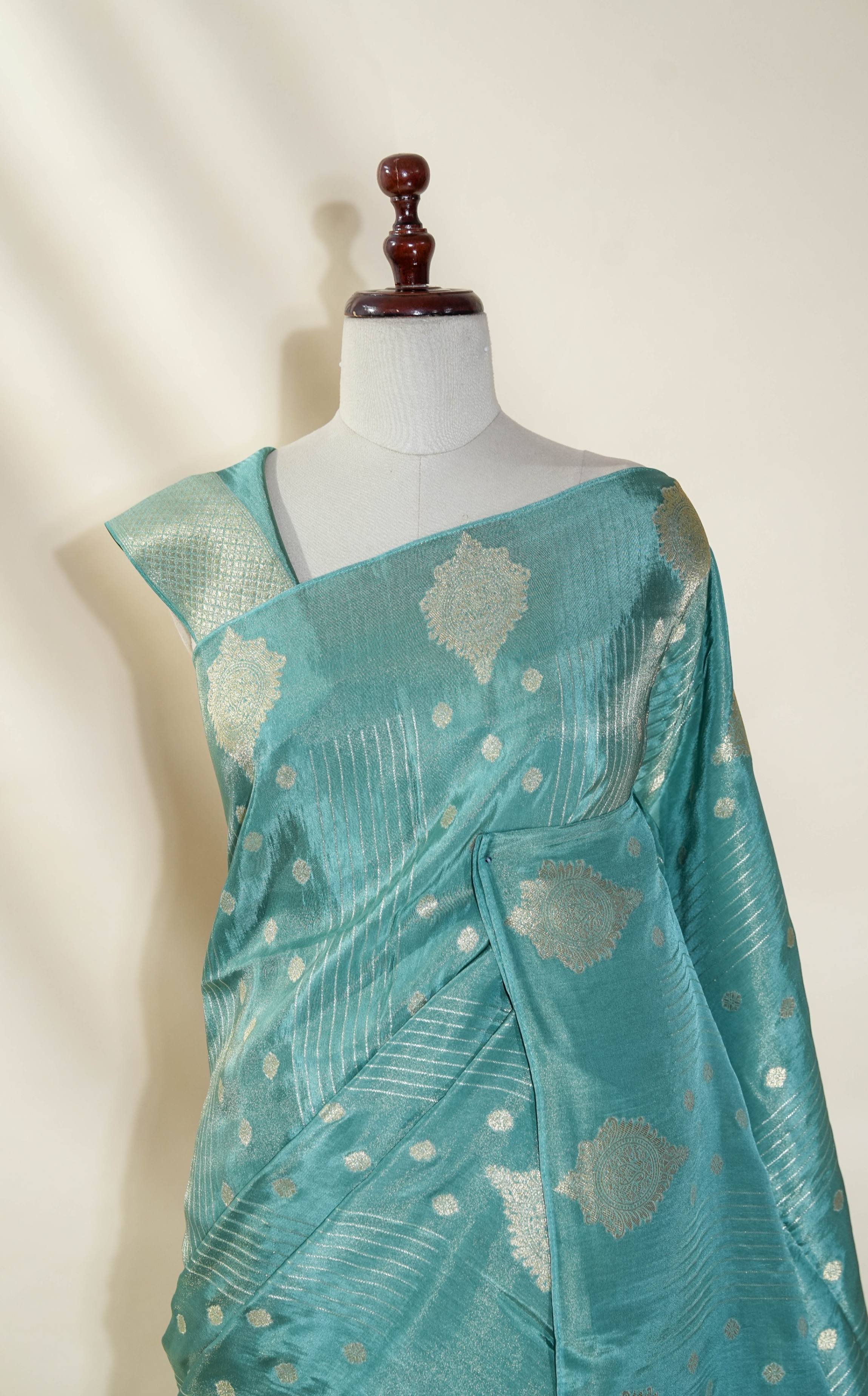 Ferozi Banarasi Tissue Saree