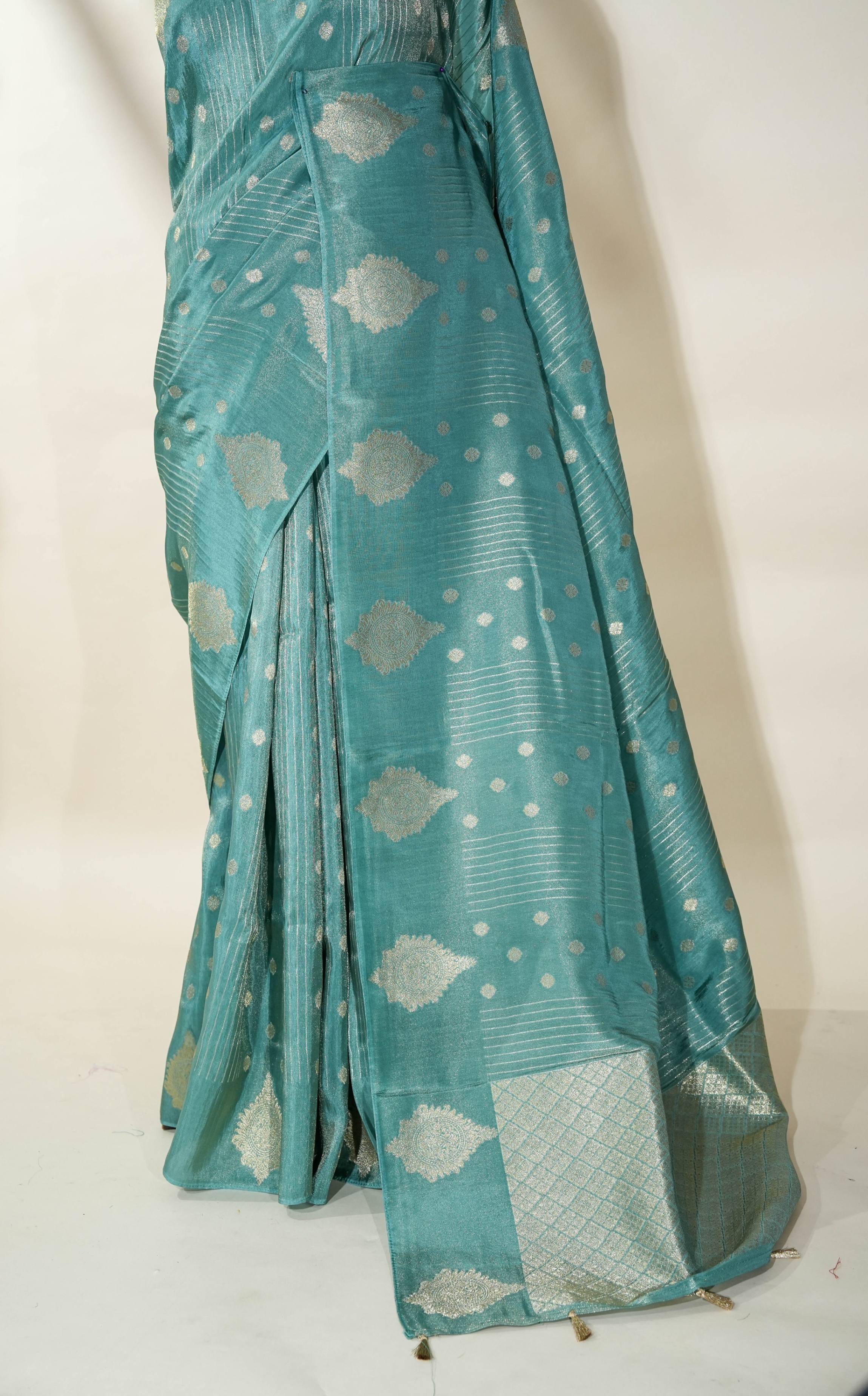 Ferozi Banarasi Tissue Saree