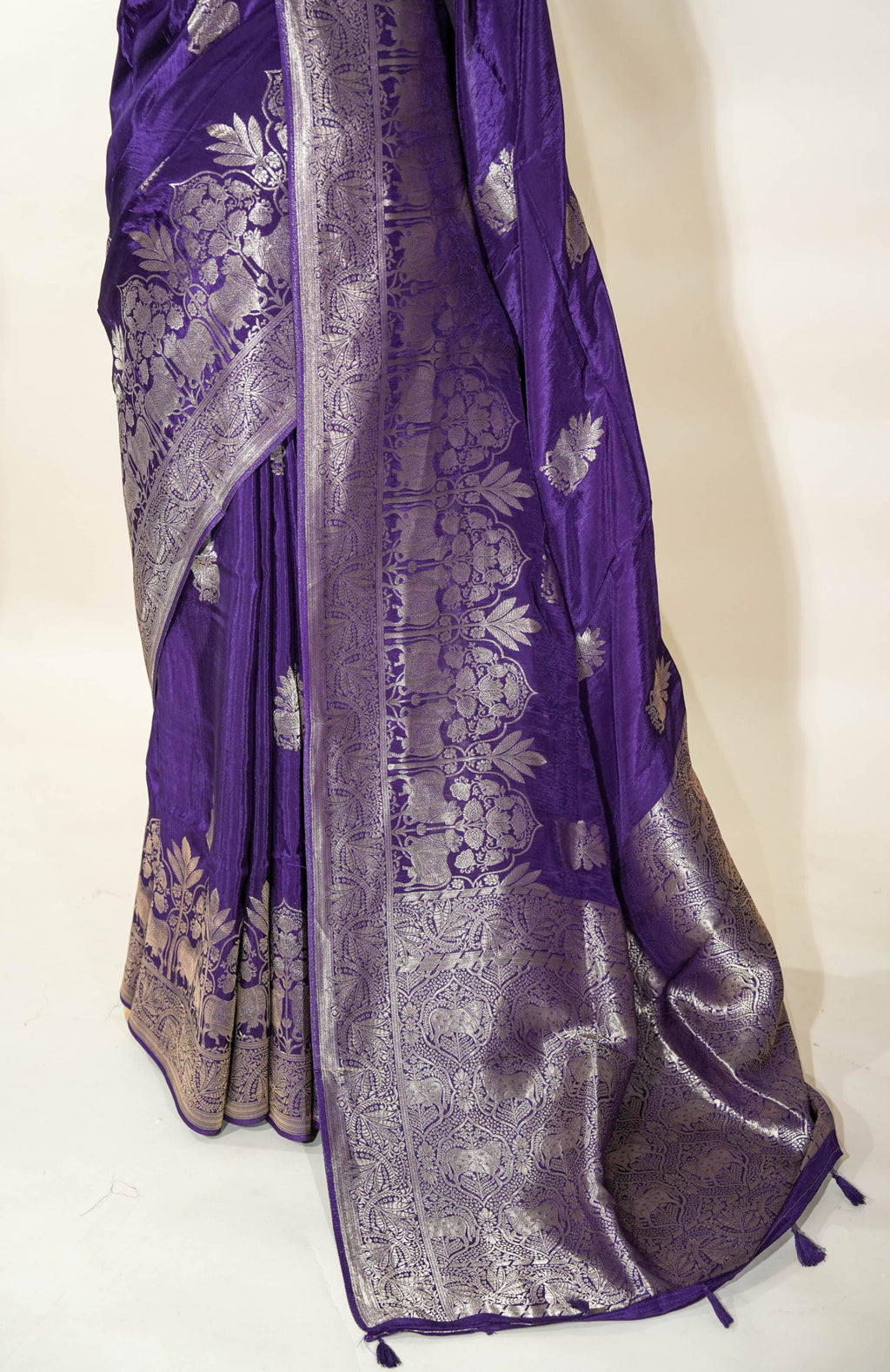 Purple Banarasi Silk Saree