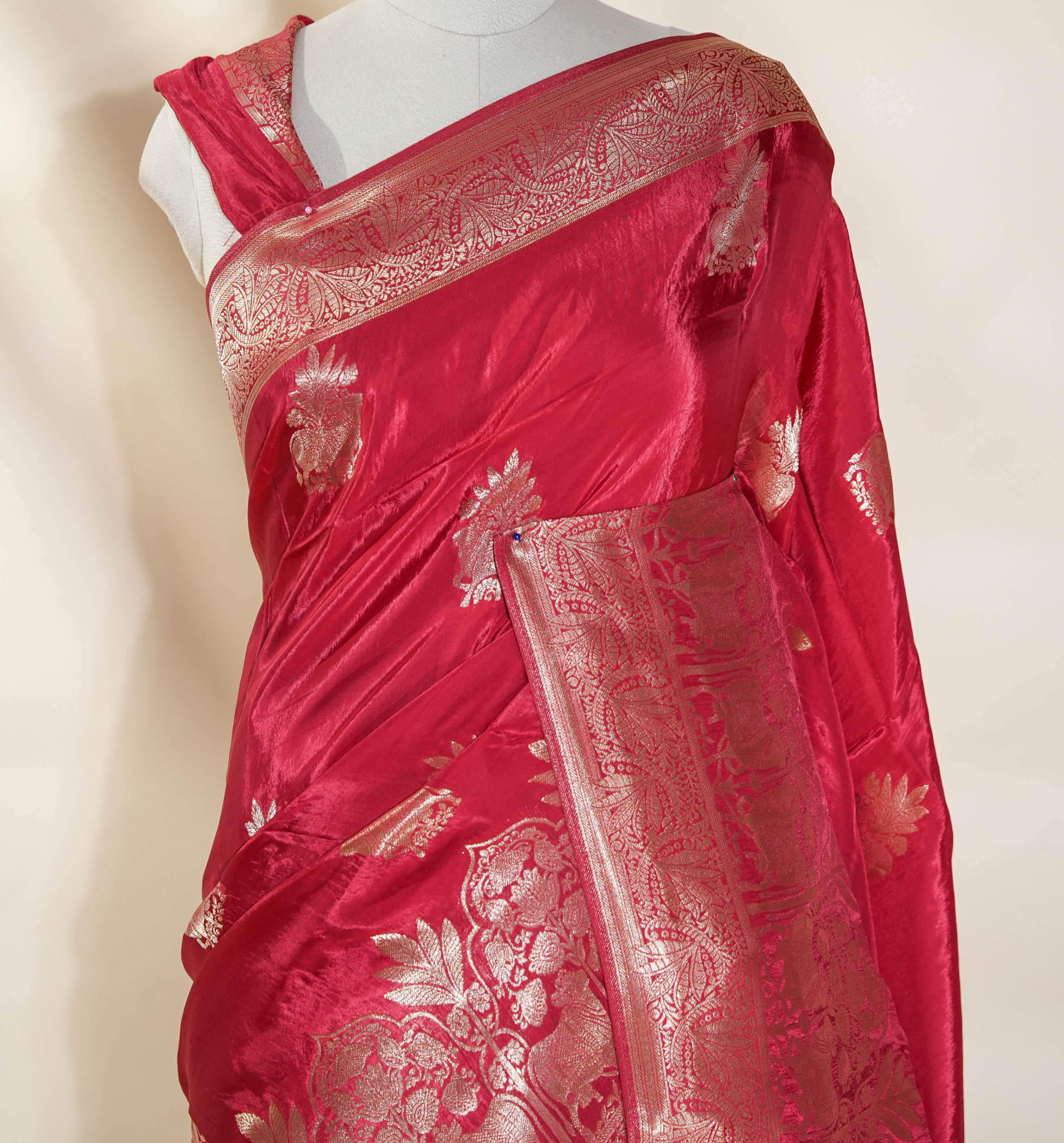 Red Banarasi Silk Saree