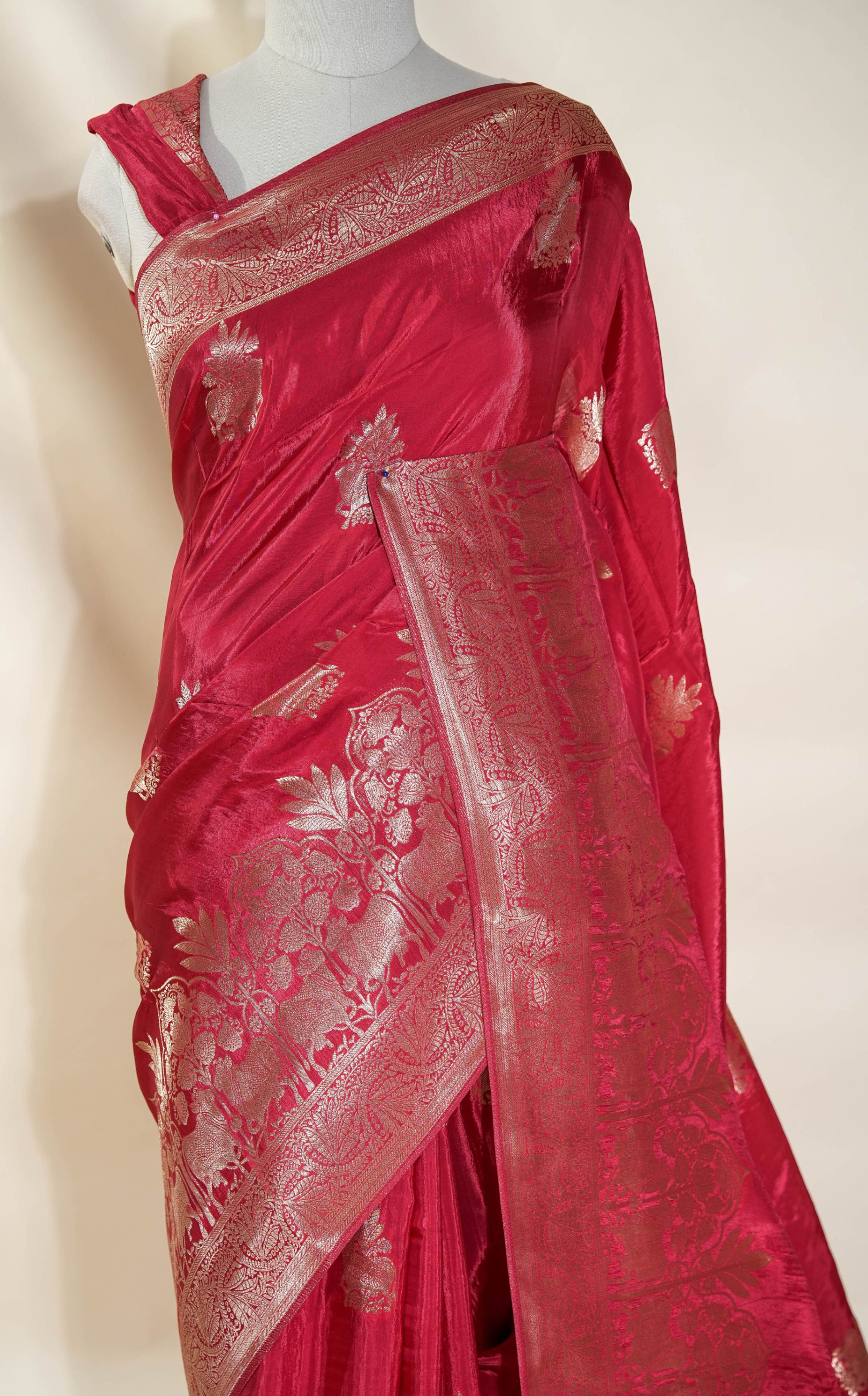 Red Banarasi Silk Saree