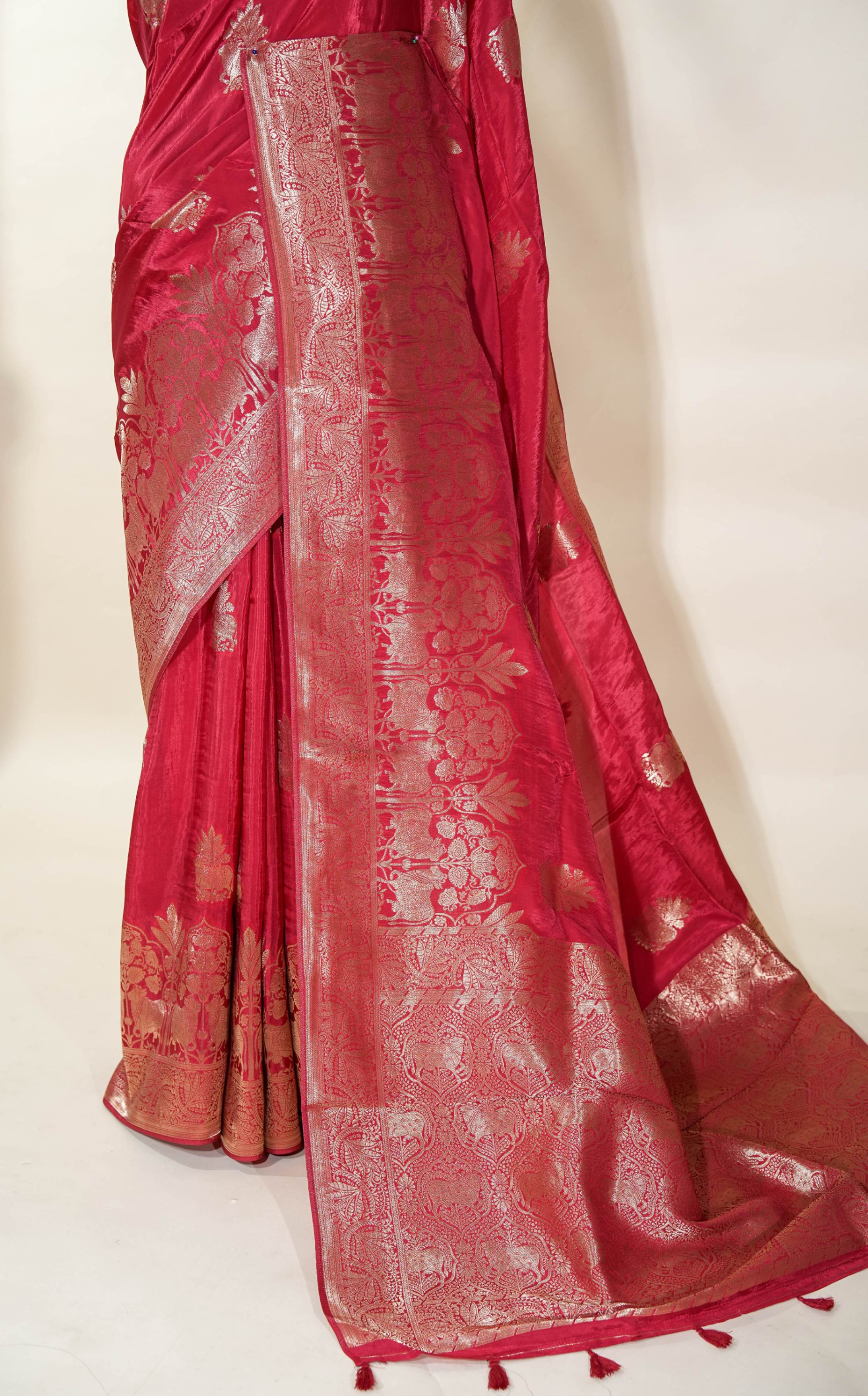 Red Banarasi Silk Saree