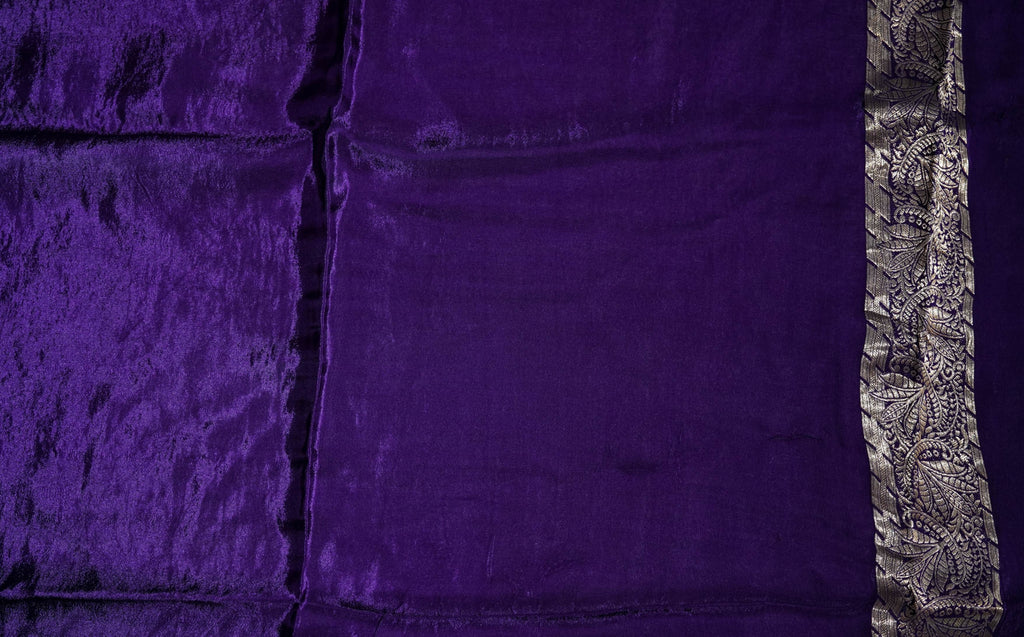Purple Banarasi Silk Saree