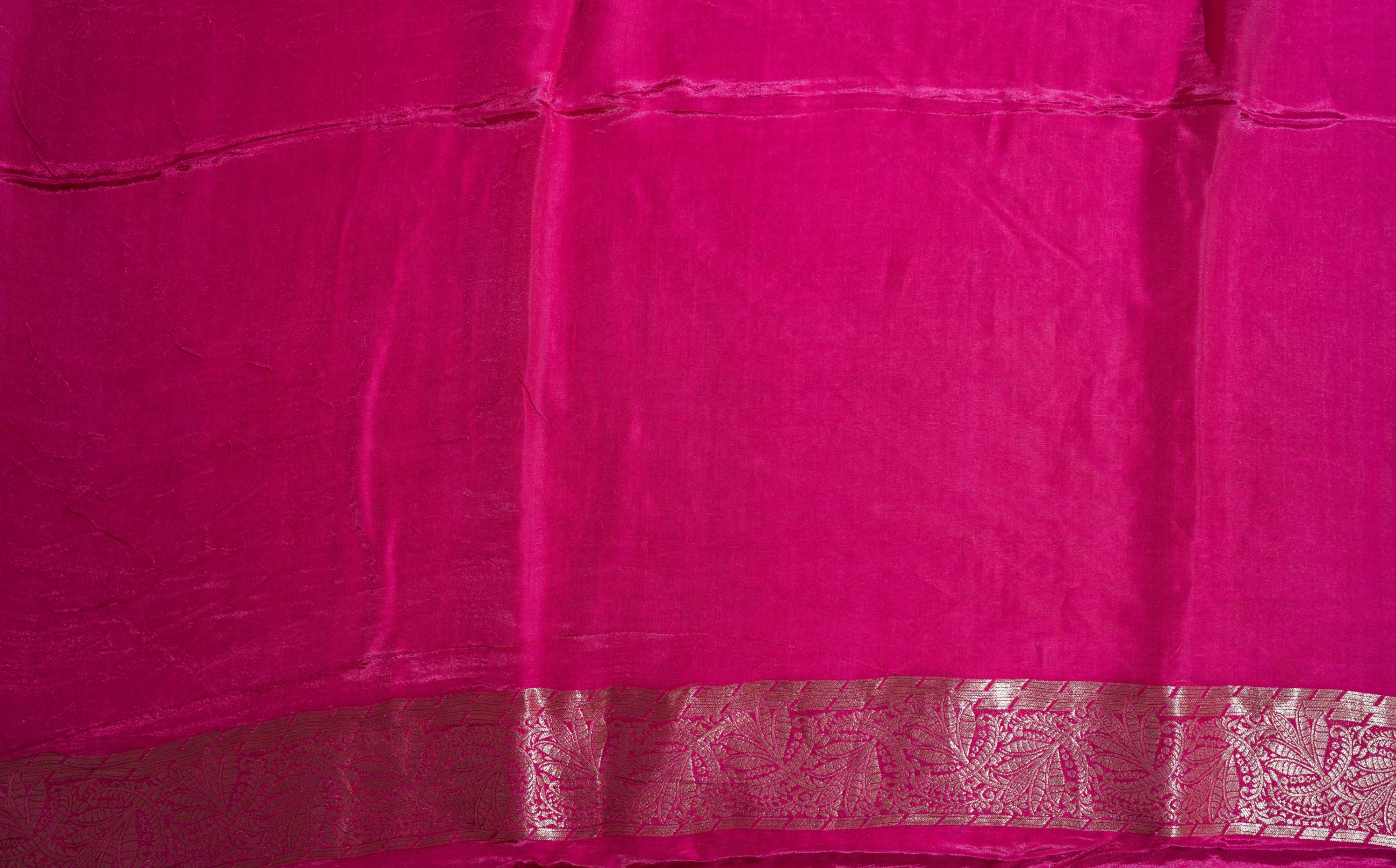 Pink Banarasi Silk Saree