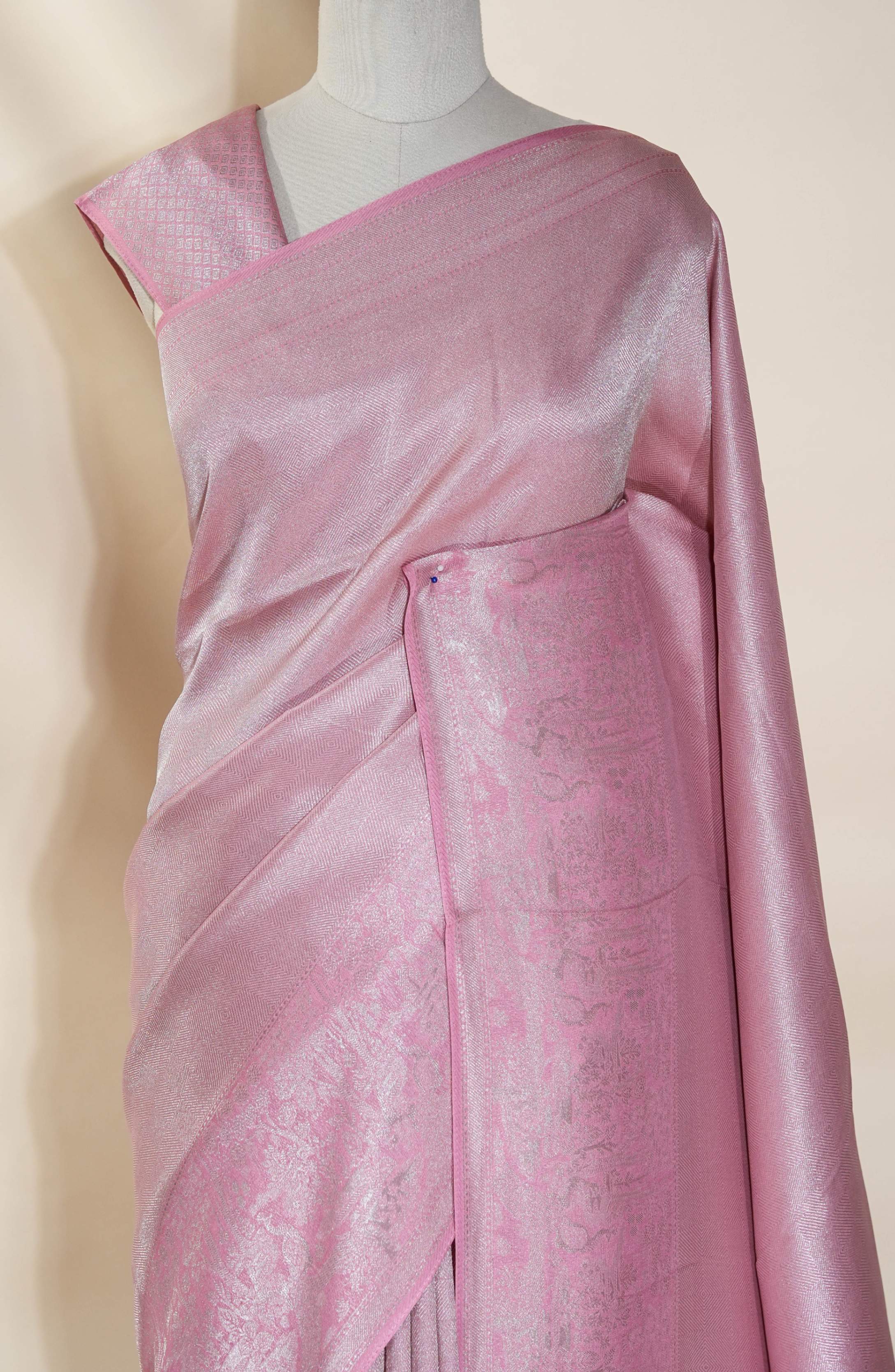 Pink Banarasi Tissue Saree