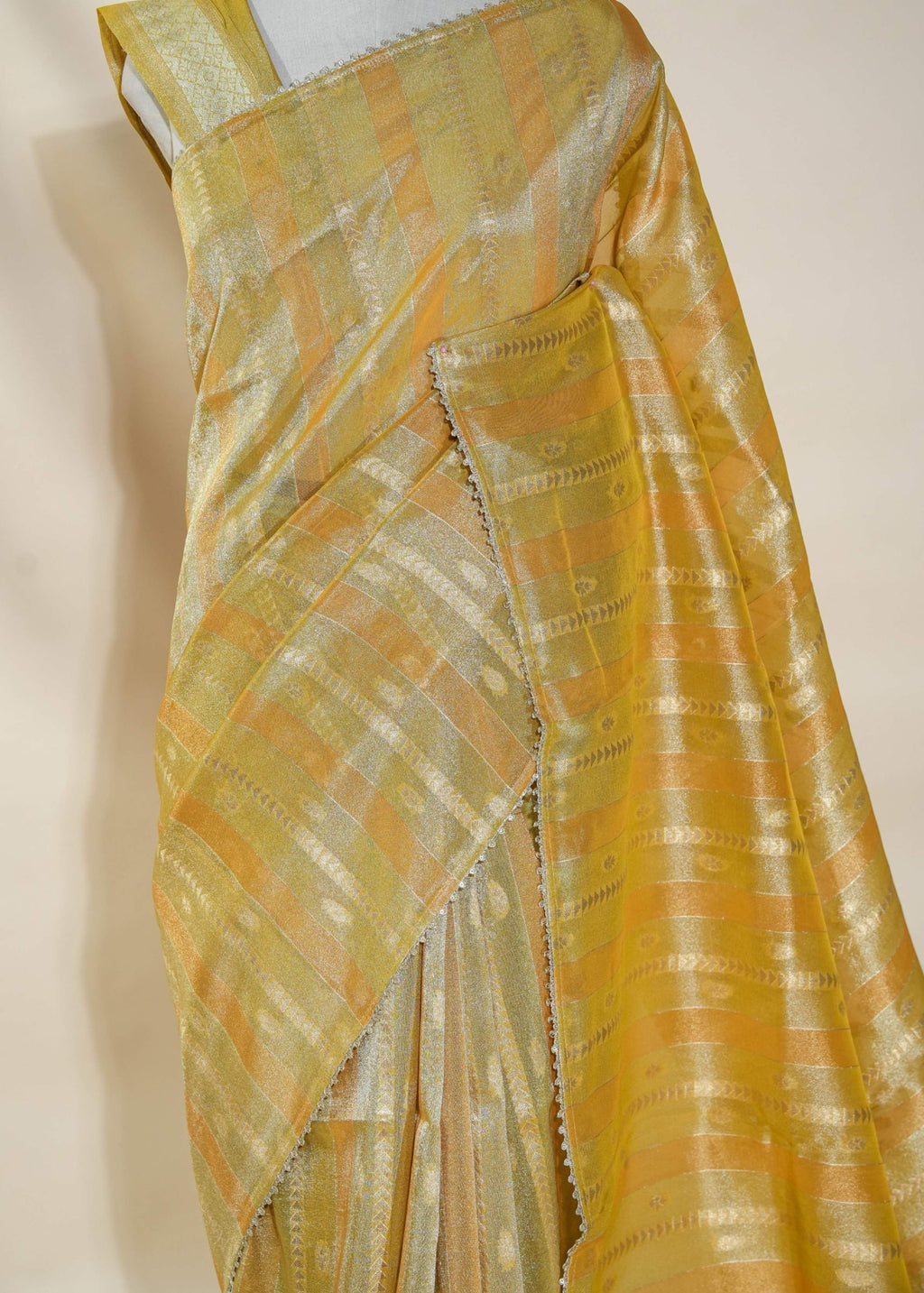 Multi Colour Banarasi Tissue Saree