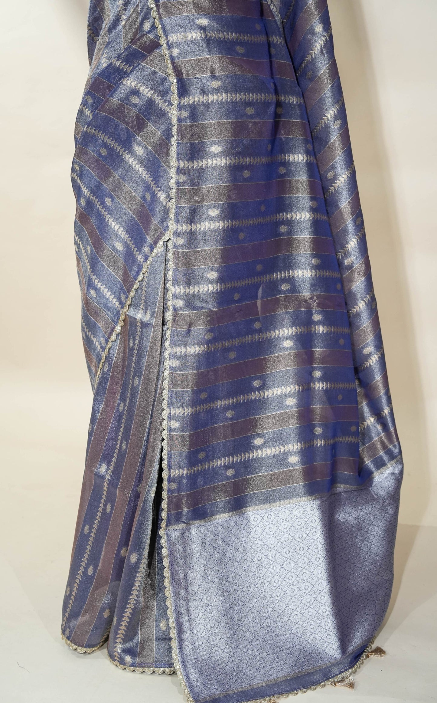 Multi Colour Banarasi Tissue Saree