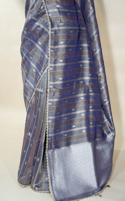 Multi Colour Banarasi Tissue Saree