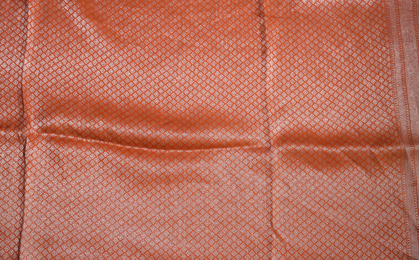 Orange Banarasi Tissue Saree