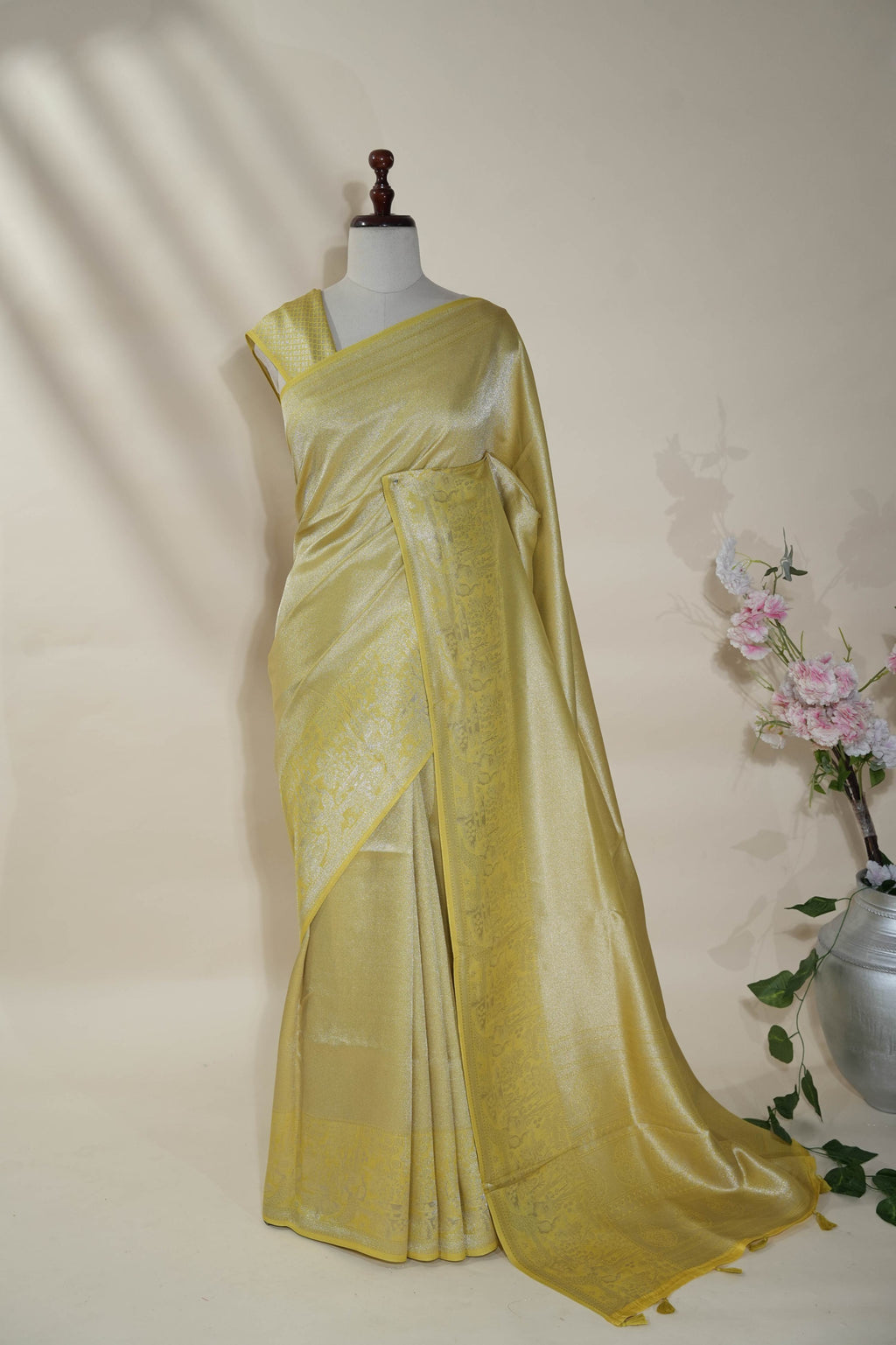 Green Banarasi Tissue Saree