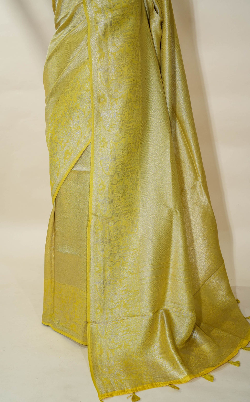 Green Banarasi Tissue Saree