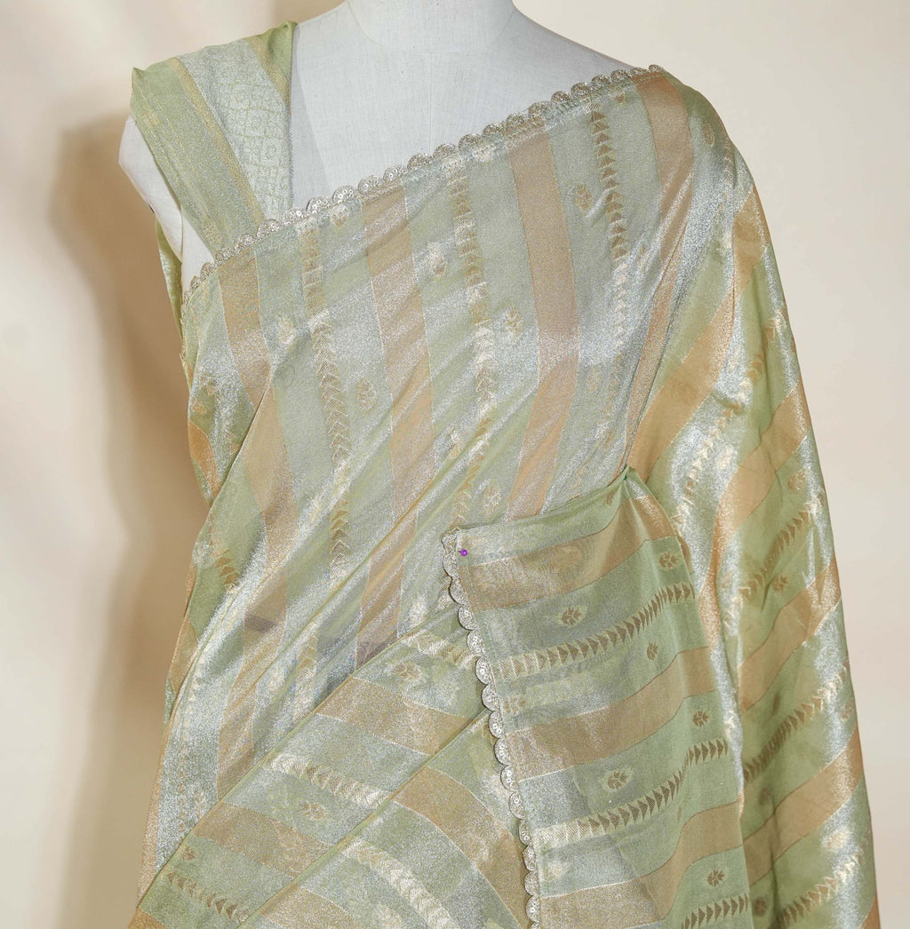 Multi Colour Banarasi Tissue Saree