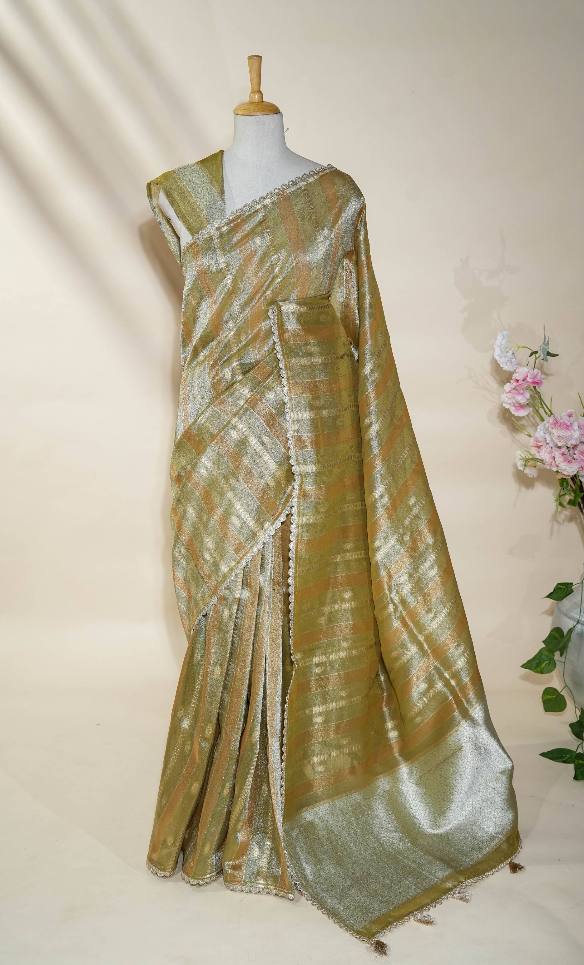Multicolor Banarasi Tissue Saree