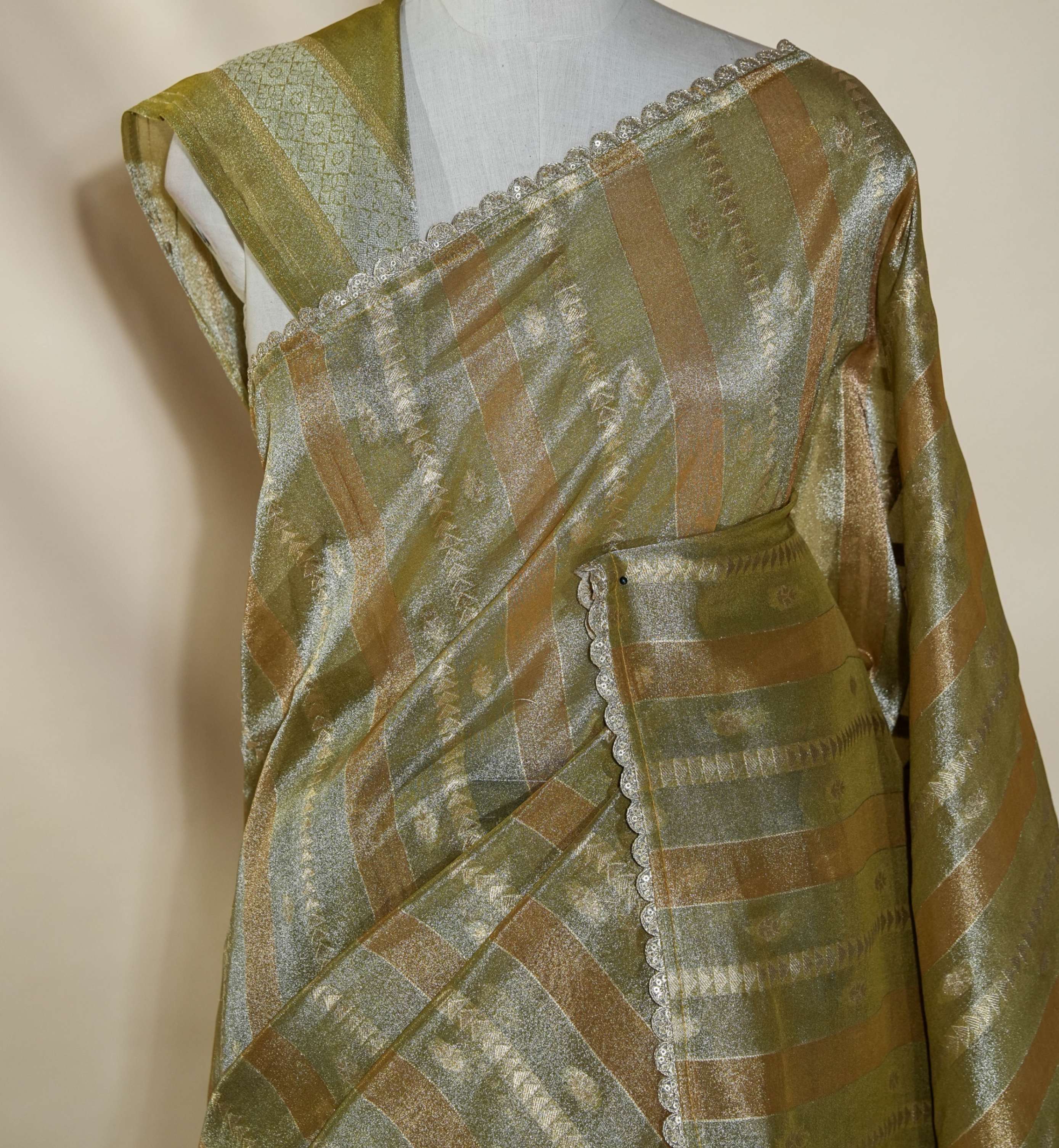 Multicolor Banarasi Tissue Saree