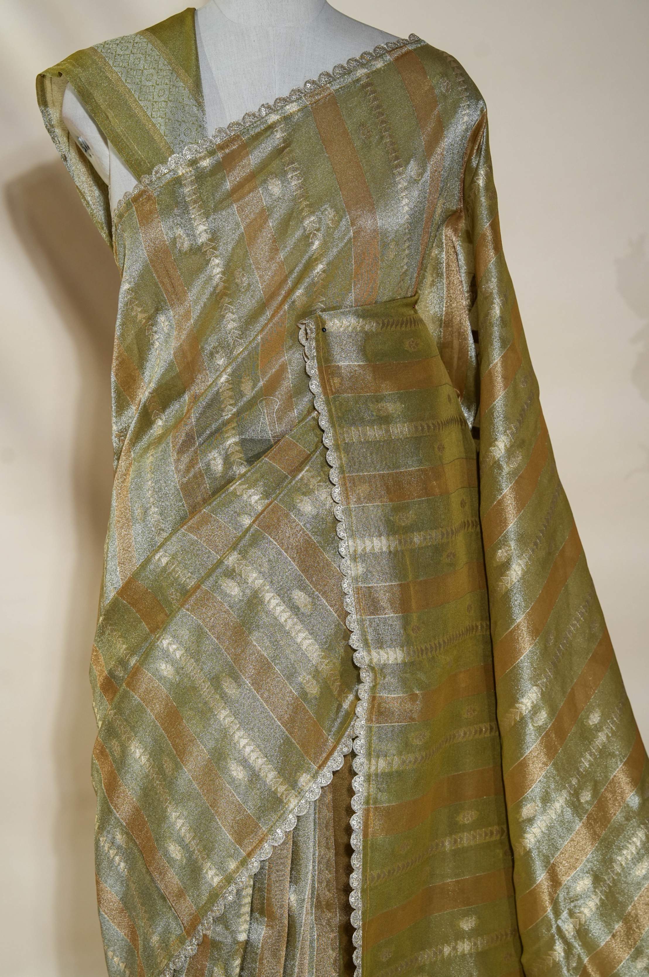 Multicolor Banarasi Tissue Saree