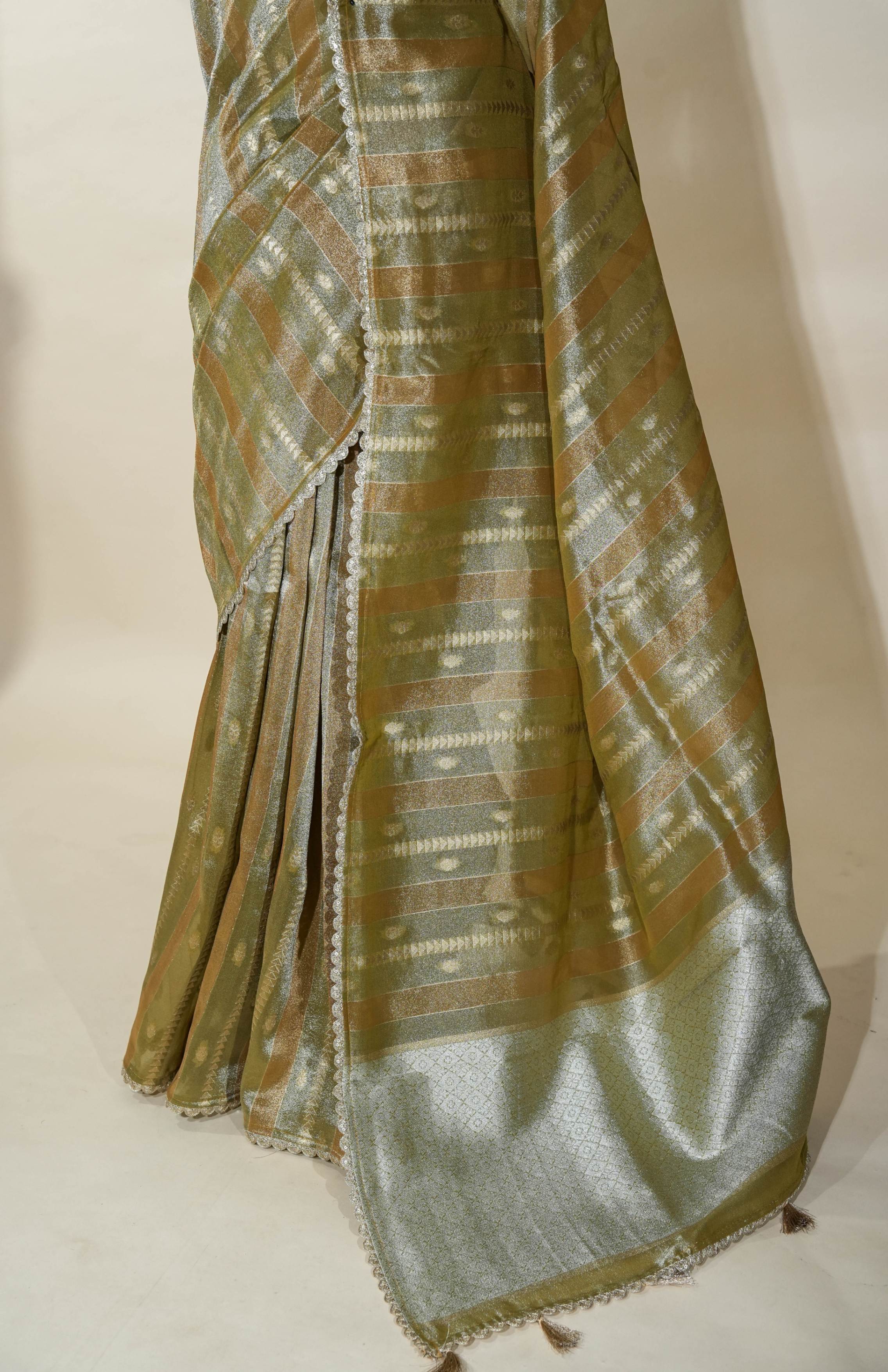 Multicolor Banarasi Tissue Saree