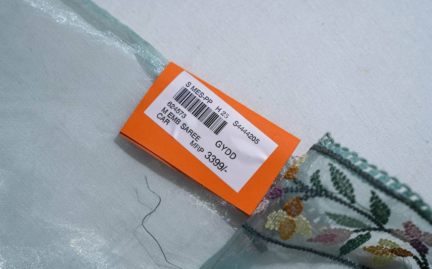 Ferozi Embroidery Tissue Saree